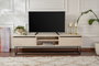 Hanah Home Escape 180 Soporte de TV Negro y Travertino
